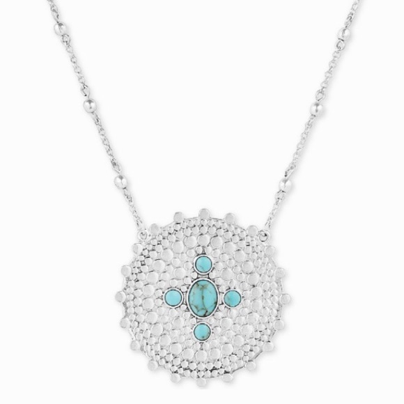 LUCKY BRAND Necklace Turquoise and Silvert… - Picture 3 of 5